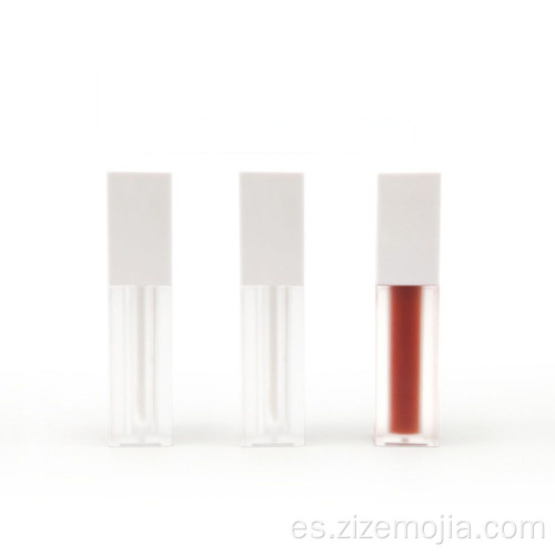 Tubos vacíos de brillo labial pequeño cuadrado esmerilado de 5 ml